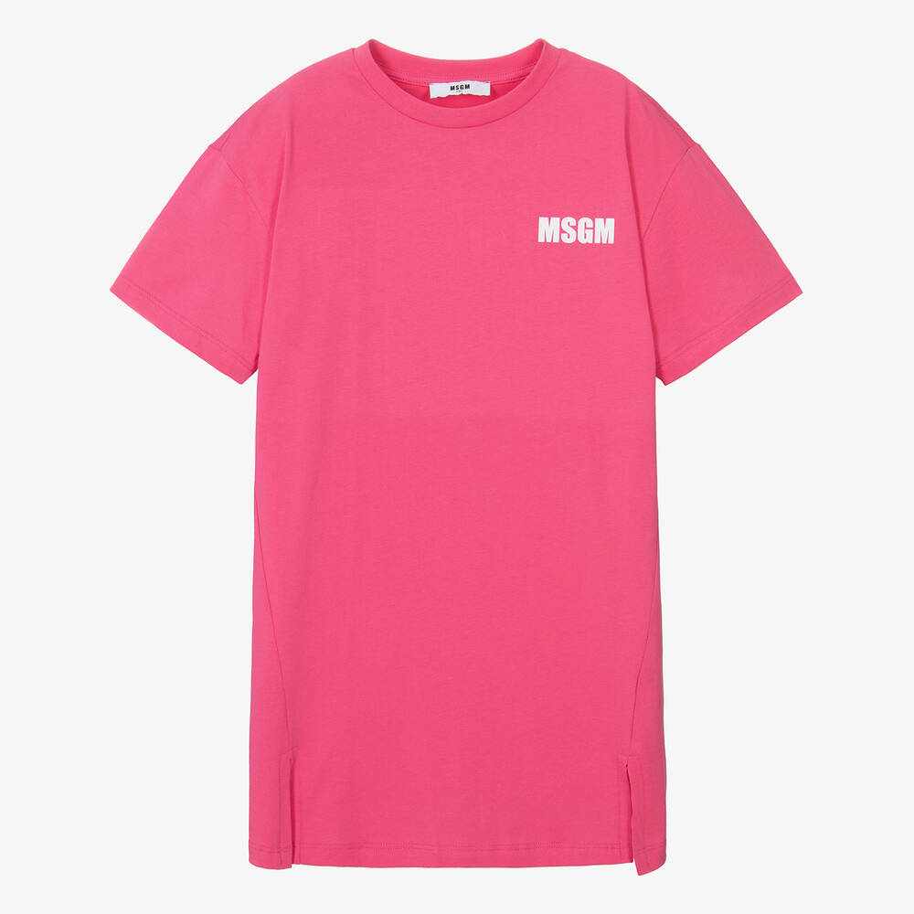 MSGM - Robe t-shirt fuchsia ado | Childrensalon
