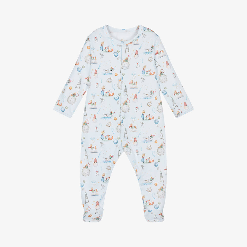 My Little Pie - Blue Little Prince Supima Cotton Babygrow | Childrensalon