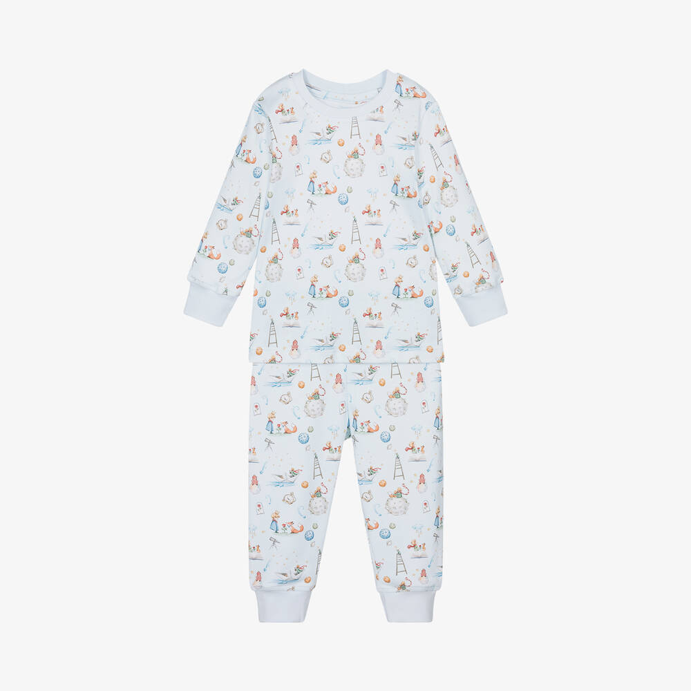 My Little Pie - Boys Blue Little Prince Supima Cotton Pyjamas | Childrensalon