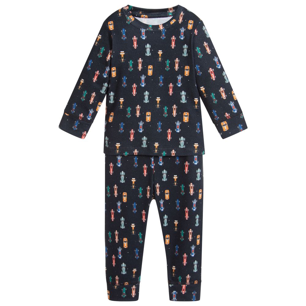 My Little Pie Babies' Boys Supima Cotton Cars Pyjamas In Black