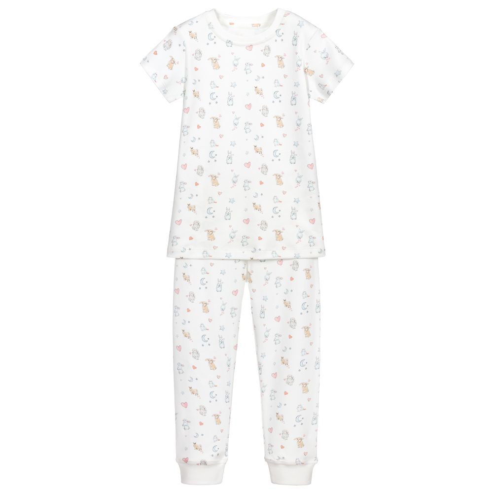 My Little Pie Babies' Girls Supima Cotton Lullaby Pyjamas In White