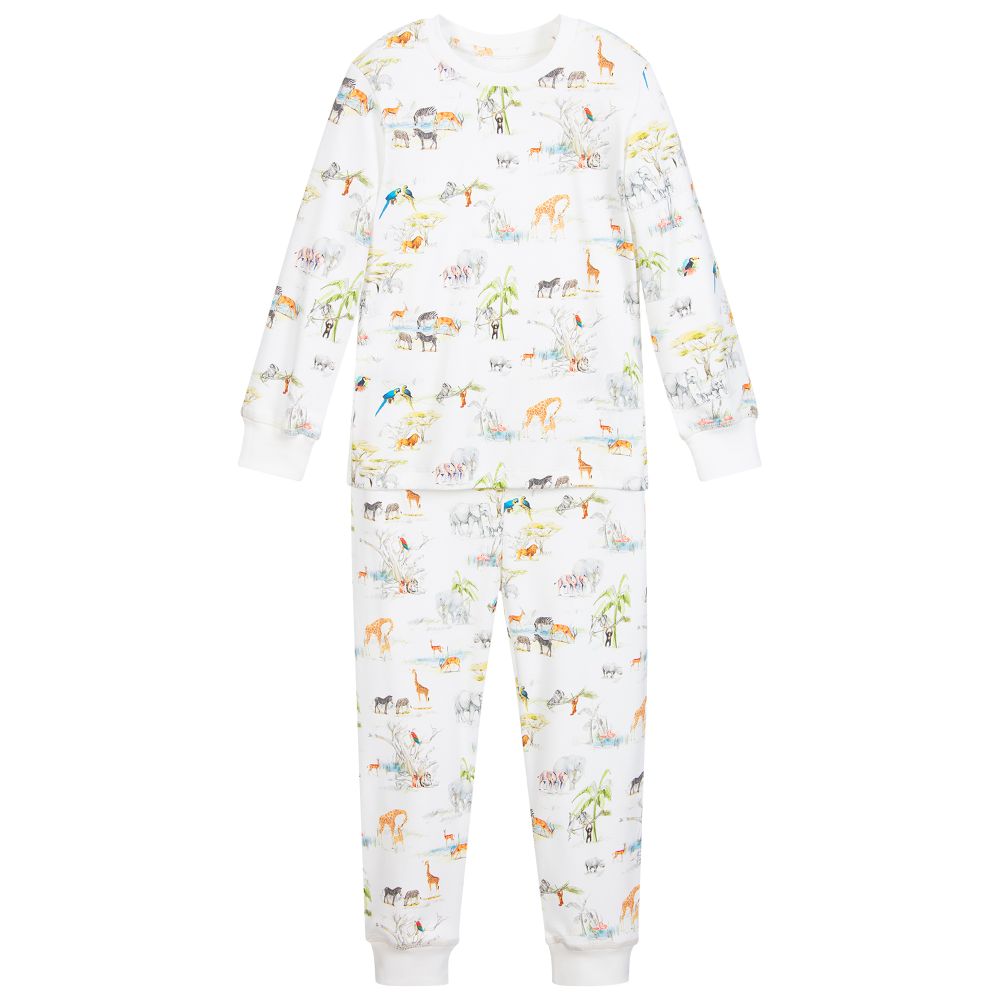 My Little Pie Babies' Supima Cotton Savannah Pyjamas In White