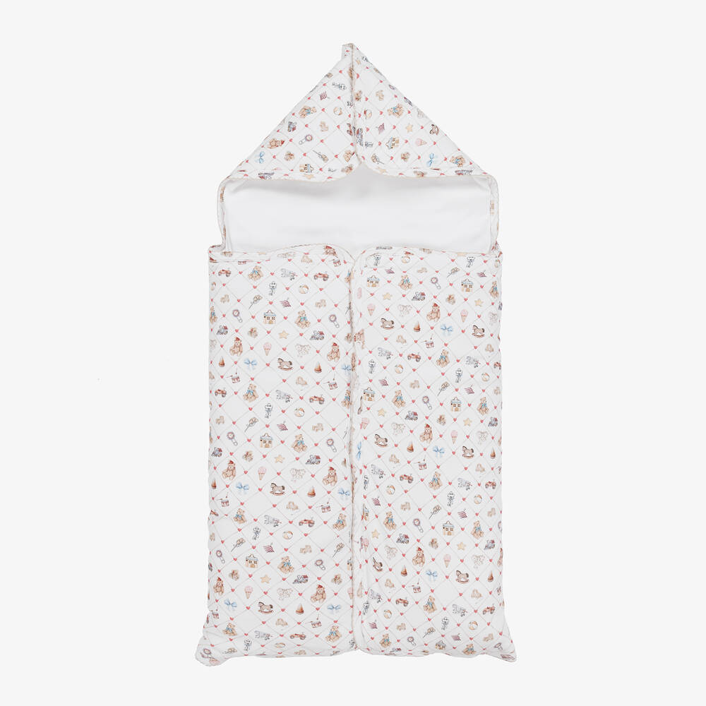 My Little Pie - White Supima Cotton Baby Nest (80cm) | Childrensalon