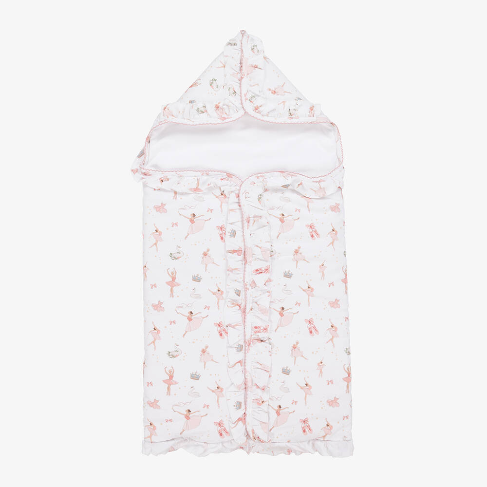 My Little Pie - White Supima Cotton Opera Baby Nest (84cm) | Childrensalon