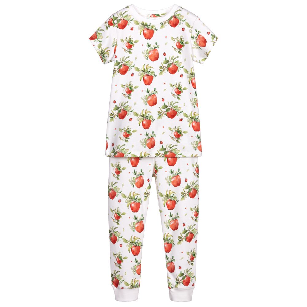 My Little Pie Babies' White Supima Cotton Pyjamas