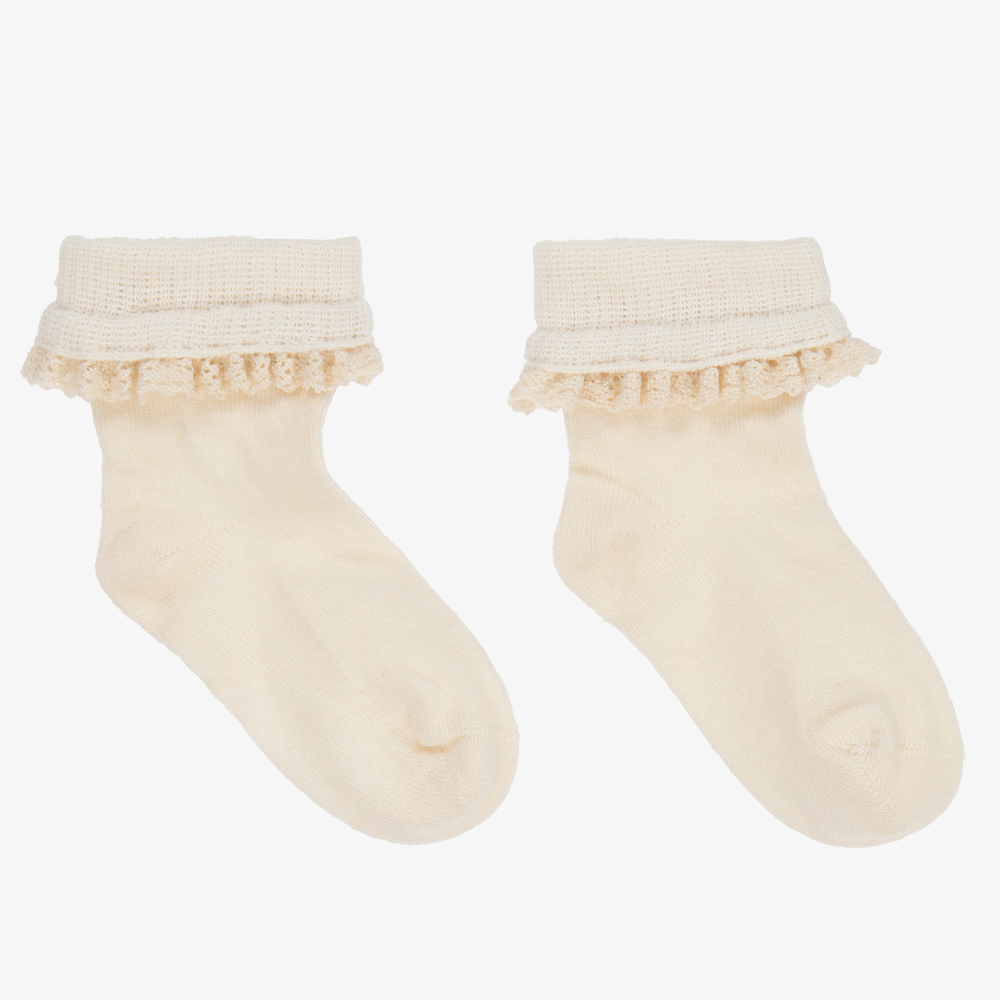 NaturaPura - Bio-Socken für Babys in Elfenbein | Childrensalon