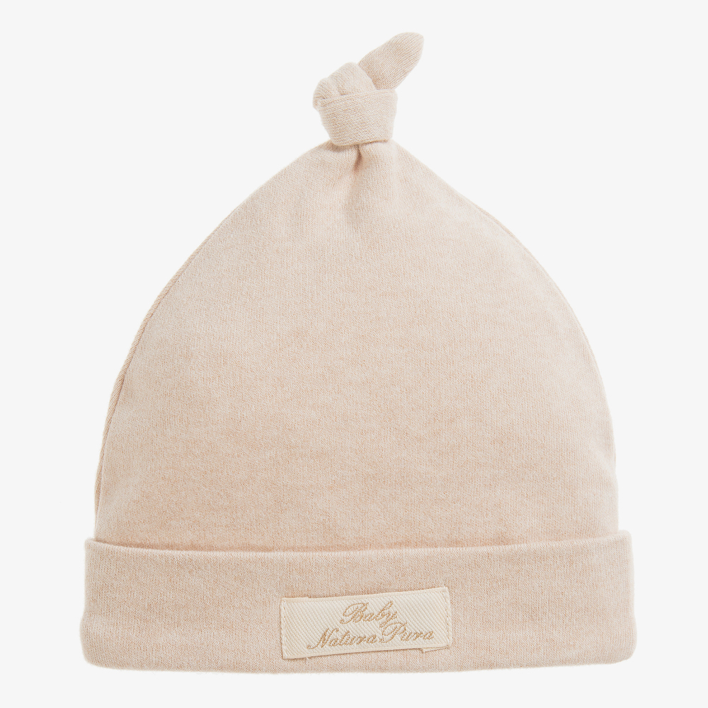 Naturapura - Beige Organic Cotton Baby Hat | Childrensalon