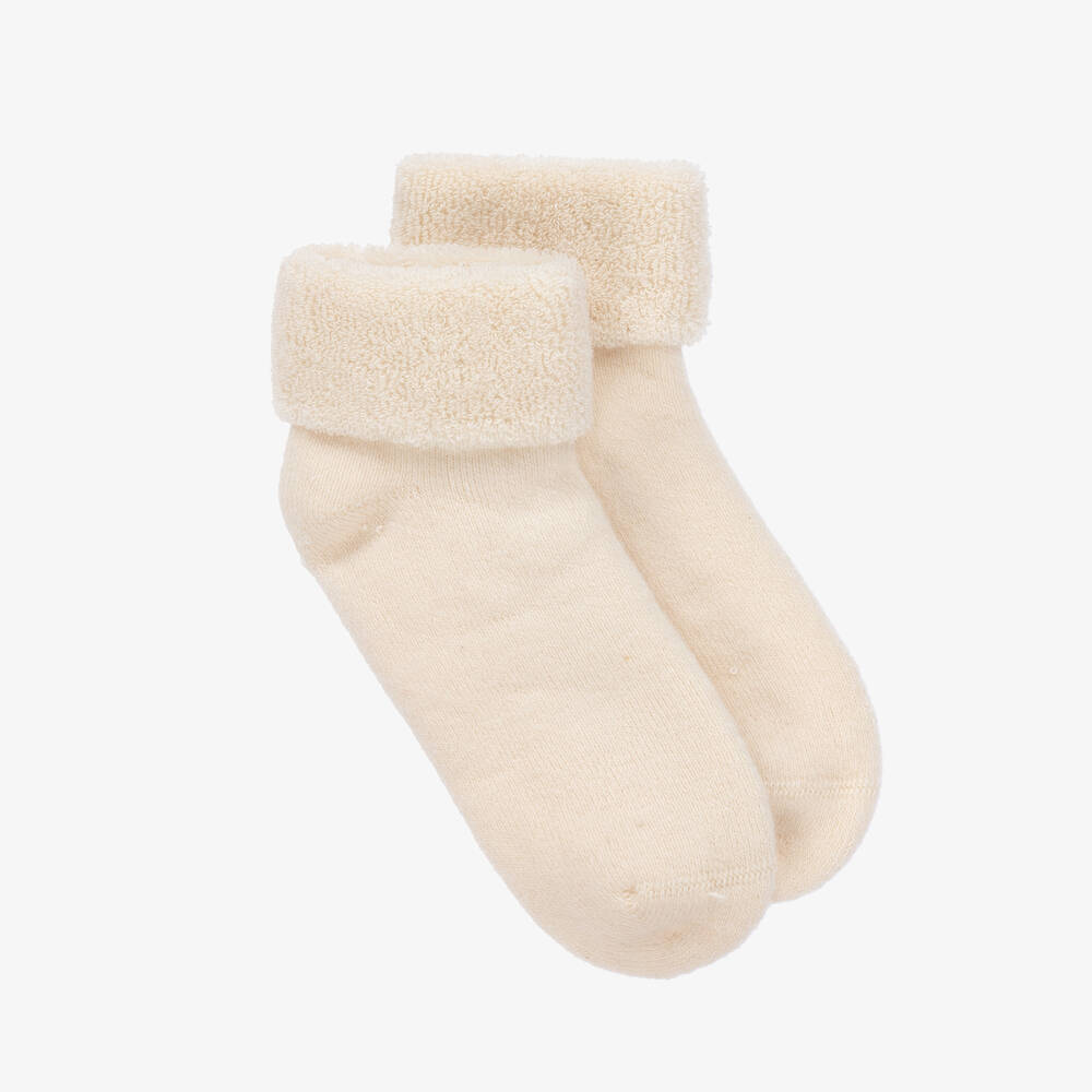 NaturaPura - Elfenbeinfarbene Socken aus Bio-Baumwolle | Childrensalon