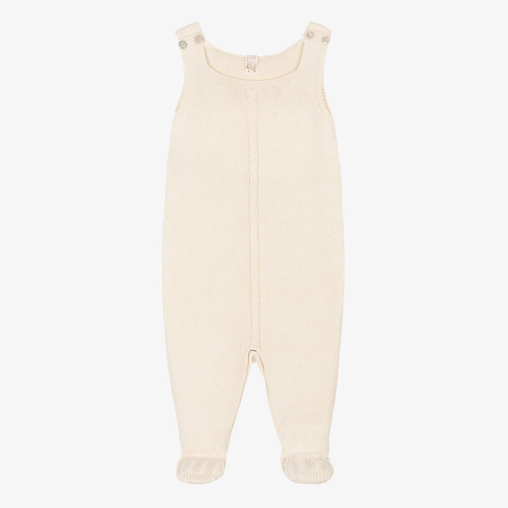 Naturapura - Ivory Organic Cotton Knit Babysuit | Childrensalon