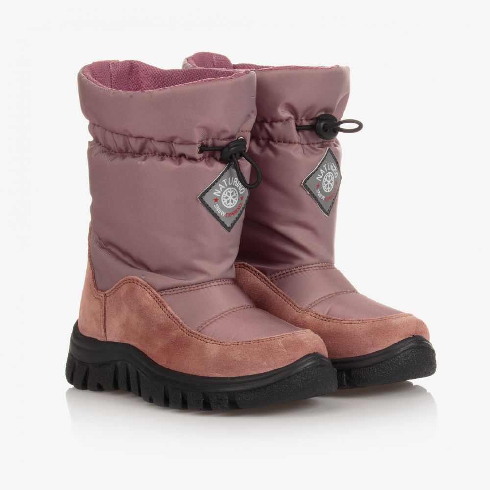 Naturino - Girls Pink Snow Boots | Childrensalon