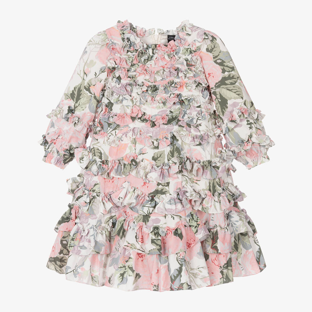 Needle & Thread - Розово-зеленое платье с цветами для девочек | Childrensalon