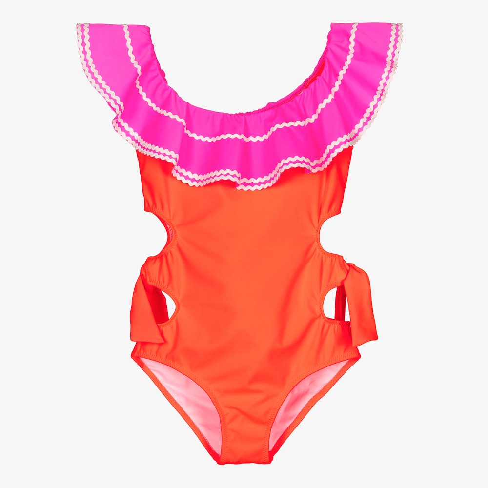 Nessi Byrd Girls Teen Orange Bathing Suit (uv50) | ModeSens