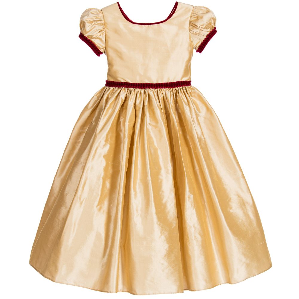 Золотое платье для девочки 10 лет