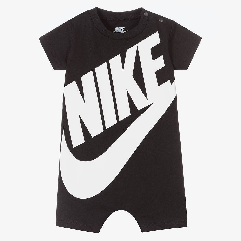 Nike - بودي سوت بشعار قطن لون أسود للمواليد | Childrensalon