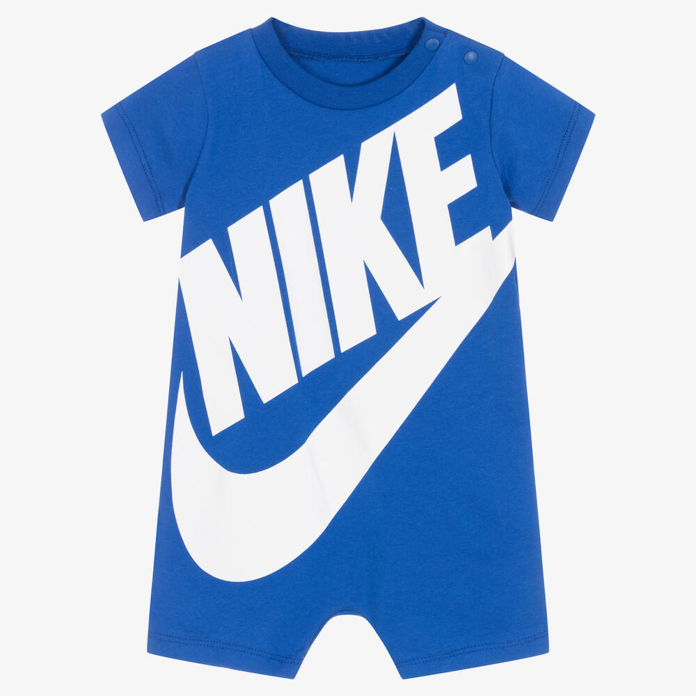Nike - Baby Boys Blue Jersey Logo Shortie | Childrensalon