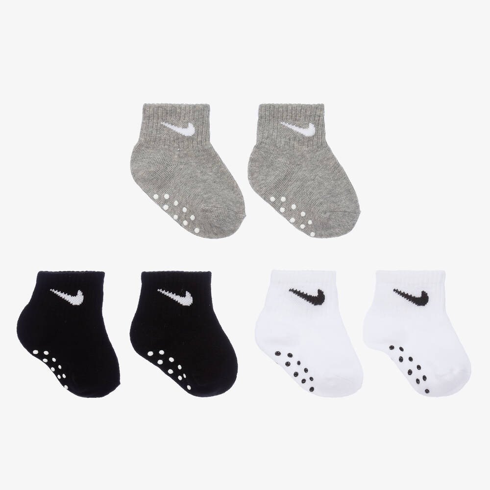 Nike Boys Baby Cotton Logo Socks (3 Pack)