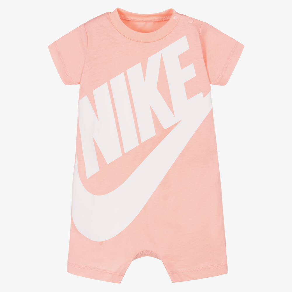 Nike - Baby Girls Pink Jersey Logo Shortie | Childrensalon