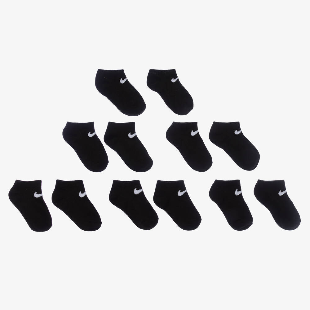 Nike - Black Trainer Socks (6 Pack) | Childrensalon