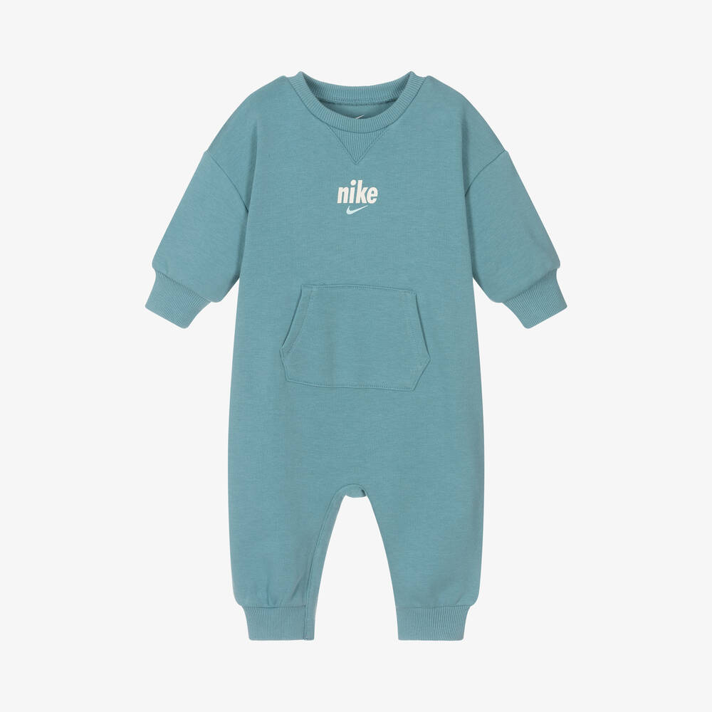 Nike - Blue Cotton Baby Romper | Childrensalon