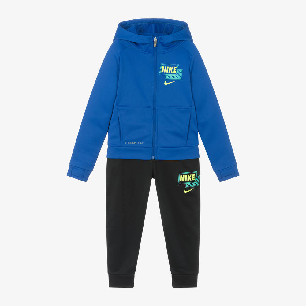 Nike - Boys Blue & Black Jersey Tracksuit | Childrensalon