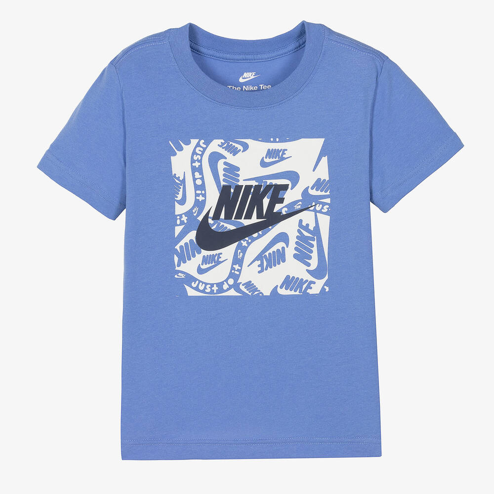 Nike Kids' Boys Blue Cotton T-shirt