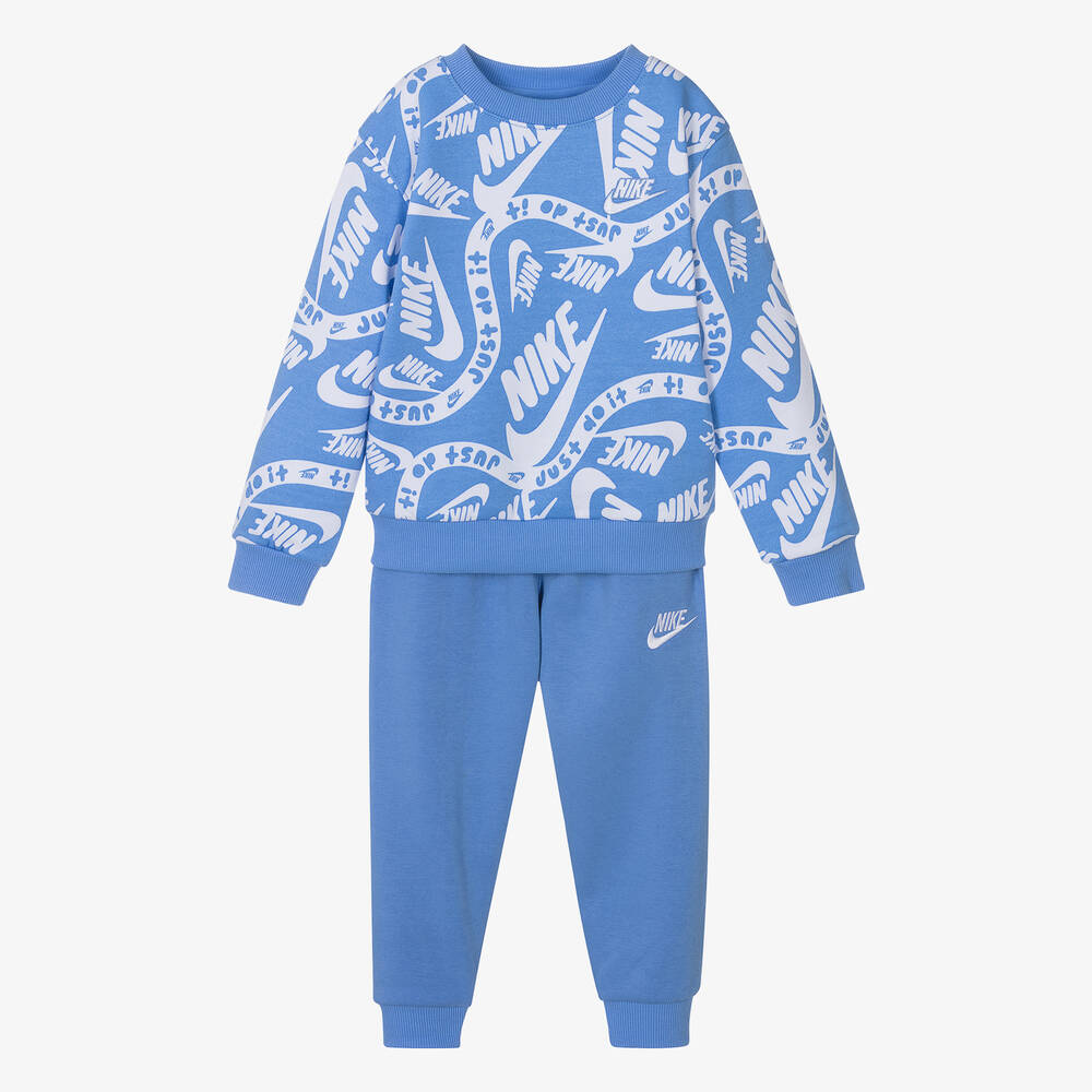 Nike - Boys Blue Cotton Tracksuit | Childrensalon