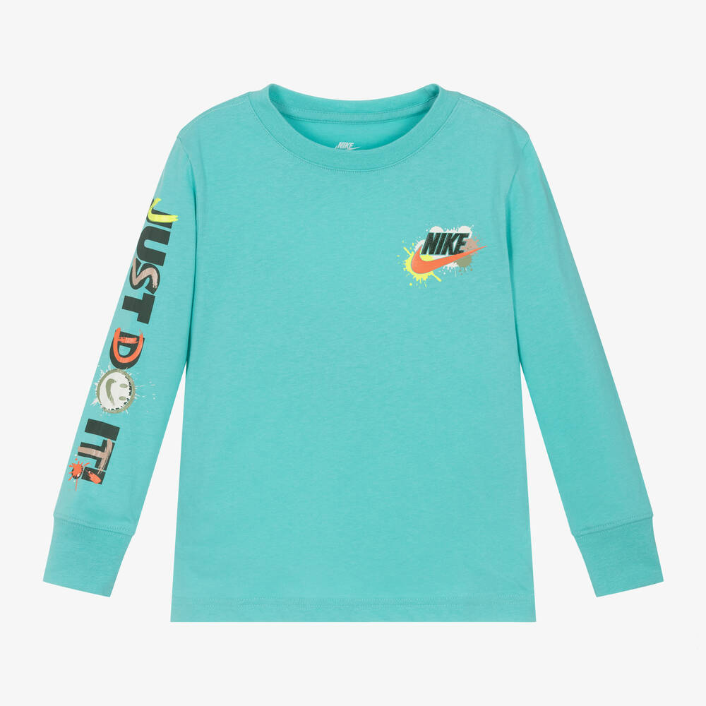 Nike - Boys Green Just Do It Cotton Top | Childrensalon