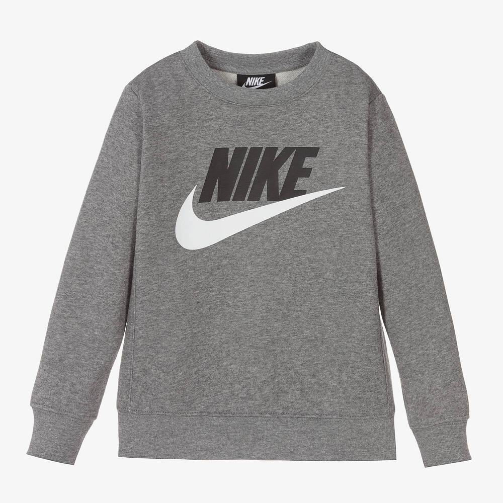 Nike - Boys Grey Cotton Sweatshirt | Childrensalon