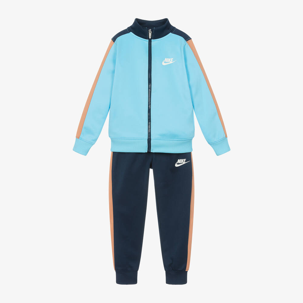 Nike - بدلة رياضية لون أزرق سماوي وكحلي للأولاد | Childrensalon