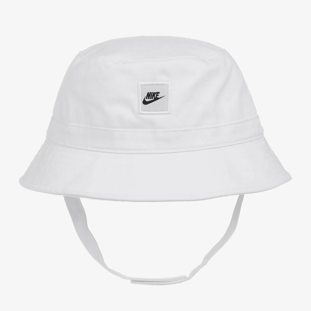 Nike - Boys White Cotton Bucket Hat | Childrensalon