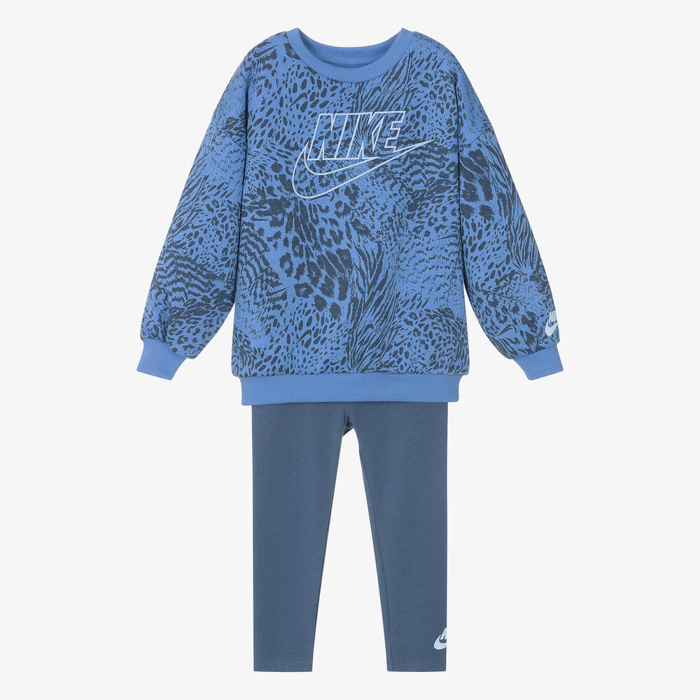 Nike / Girls' Long Sleeve Leopard Top and Legging Set