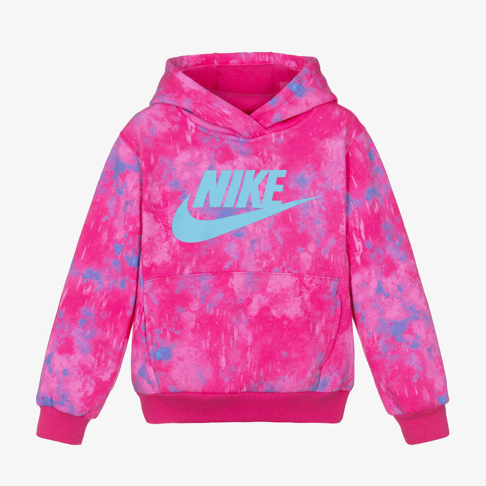 Nike - Girls Pink Cotton Hoodie | Childrensalon