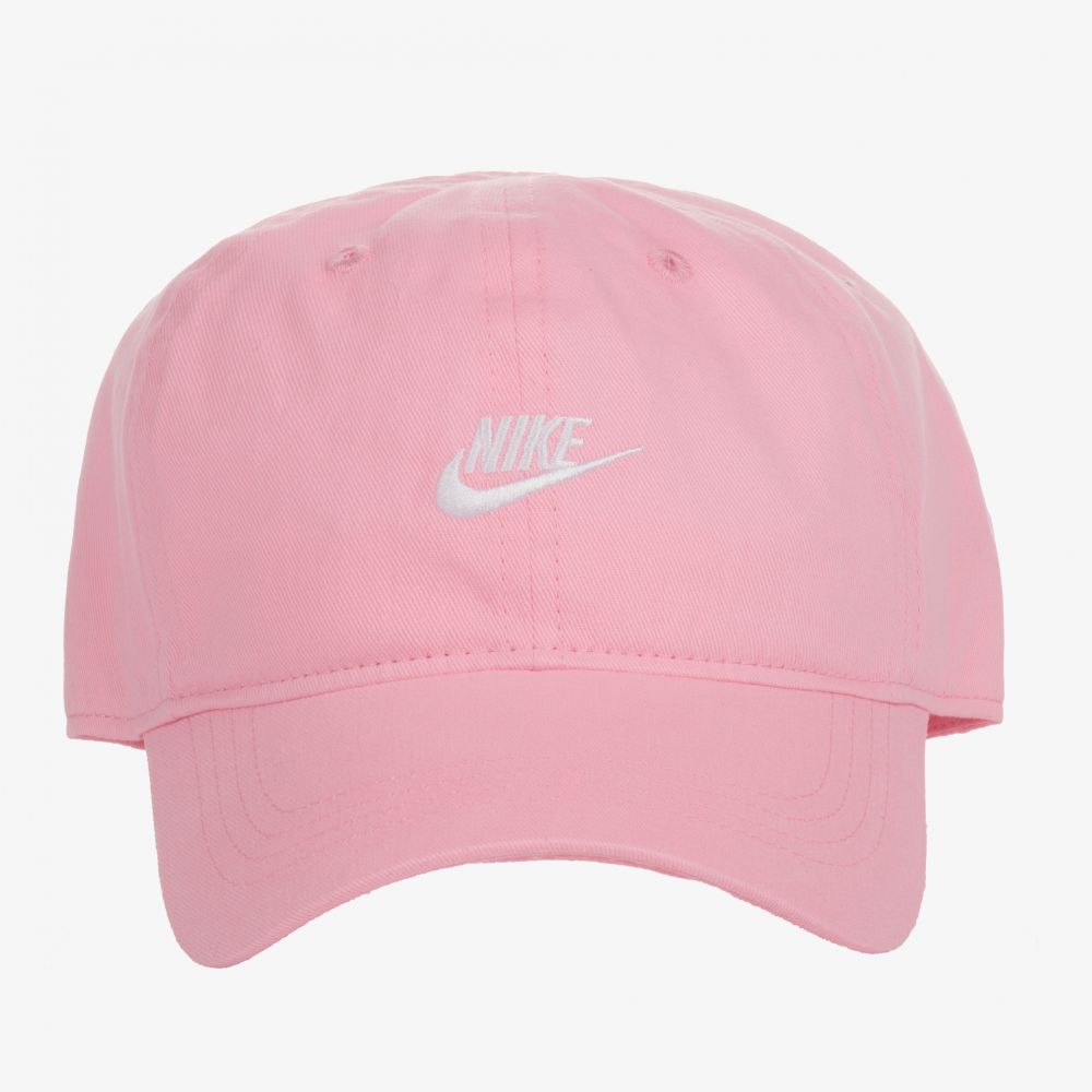 Girls Pink Cotton Logo Cap