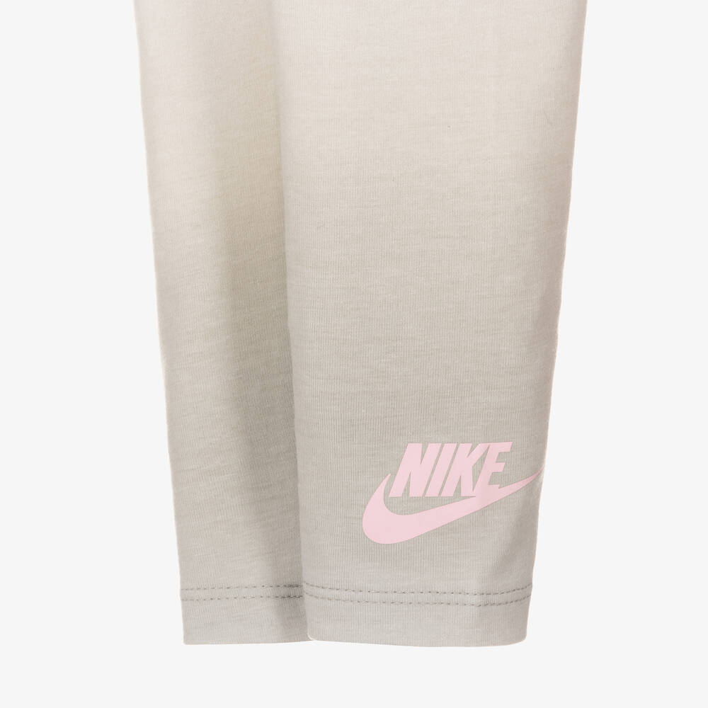 Nike - Girls Pink & Grey Leggings Set | Childrensalon