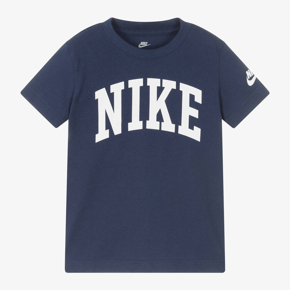 Nike - Navy Blue Cotton T-Shirt | Childrensalon