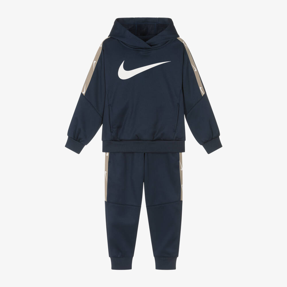 Nike - Navy Blue Swoosh Logo Tracksuit | Childrensalon