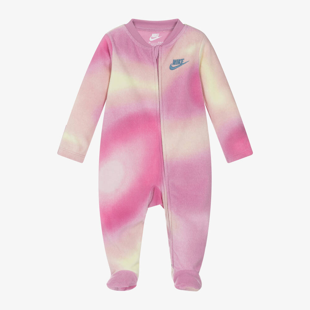 Nike - Pink Ombré Fleece Babygrow | Childrensalon