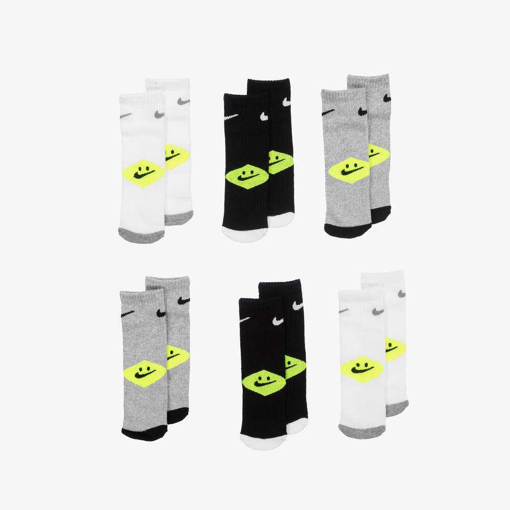 Nike - Smile Logo Ribben Socks (6 Pack) | Childrensalon