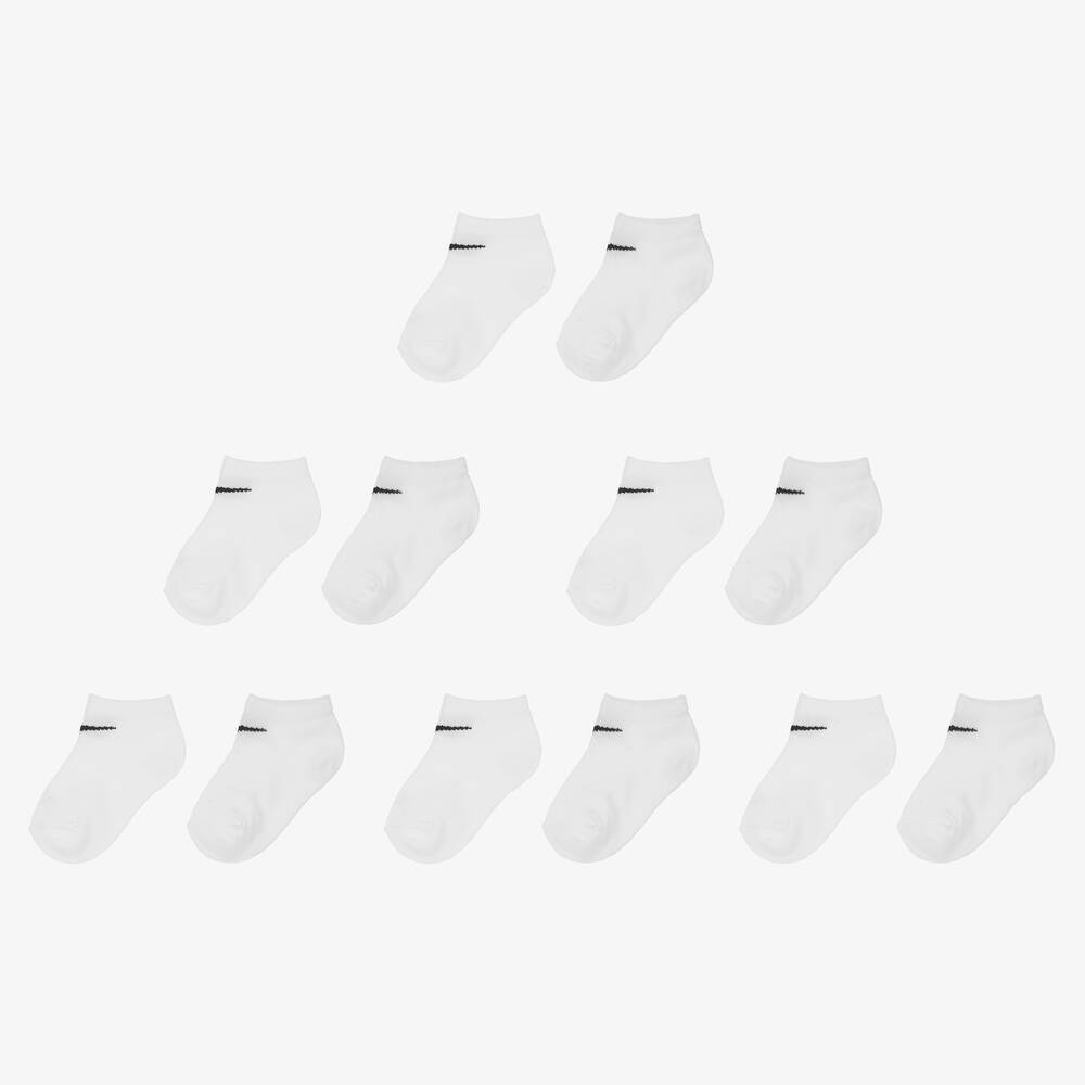 Nike - White Trainer Socks (6 Pack) | Childrensalon
