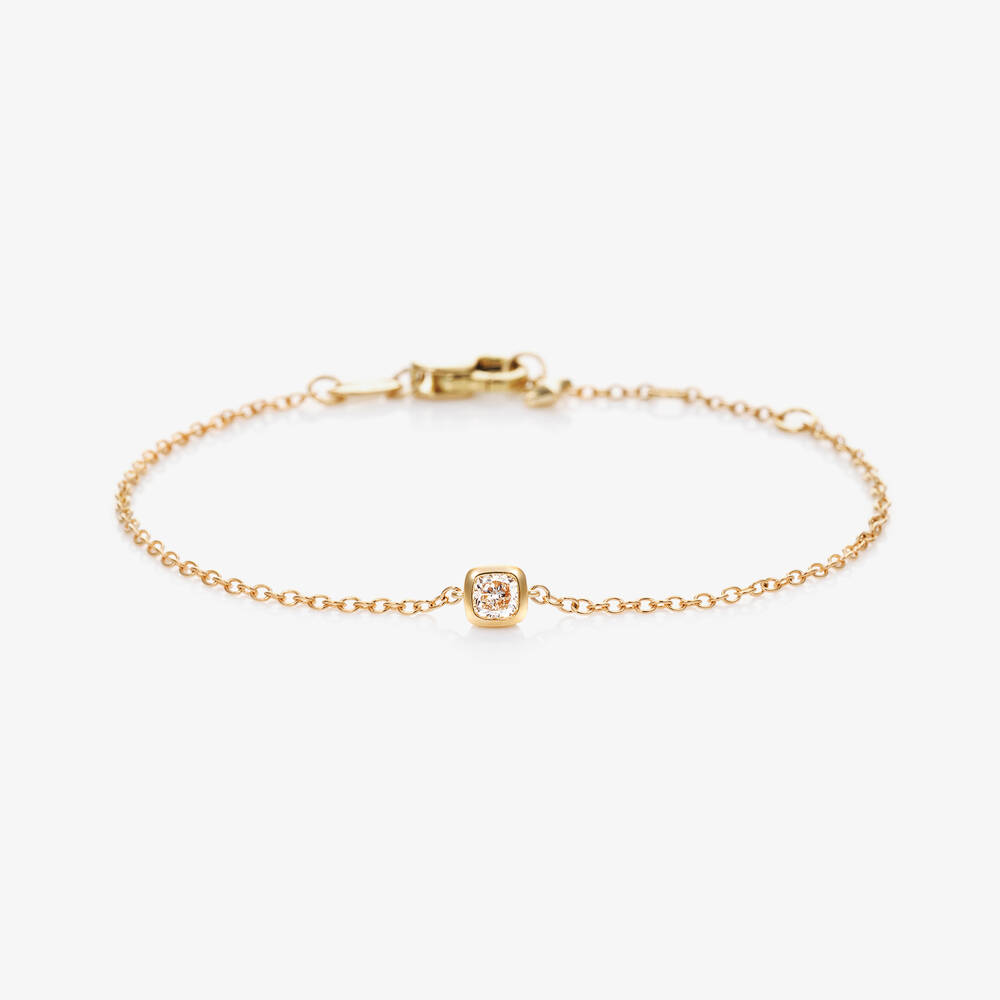 NOA Mini - Babys 1st 18kt Gold & Diamond Bracelet | Childrensalon