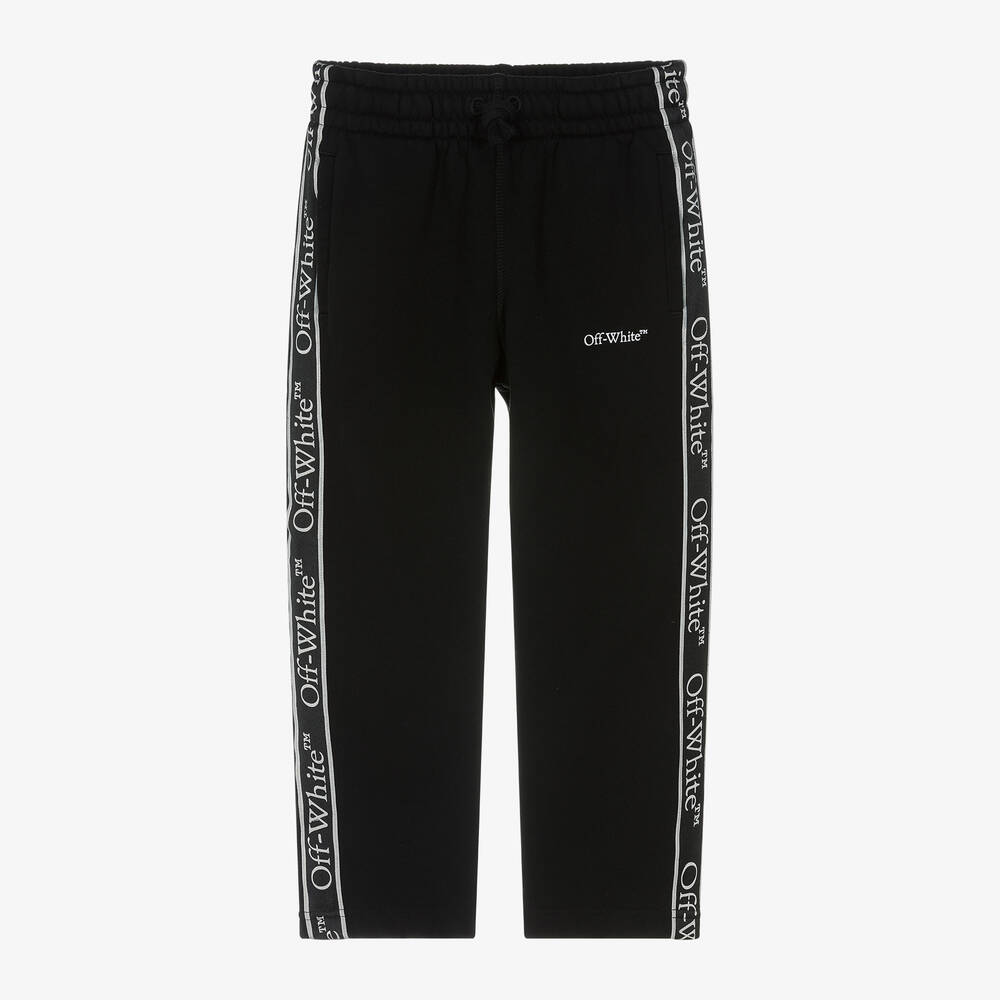 Off-White - Boys Black Bookish Logo Joggers | Childrensalon