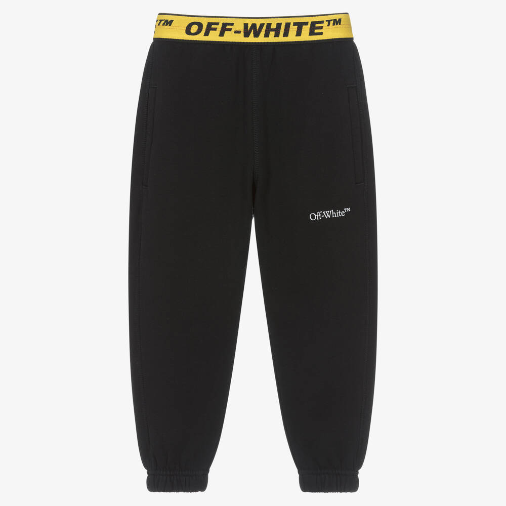 Off-White Boys Black Industrial Cotton Joggers