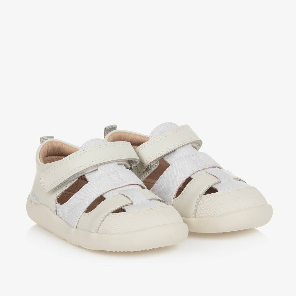 Old Soles - Baby Girls Ivory Leather & Mesh Shoes | Childrensalon