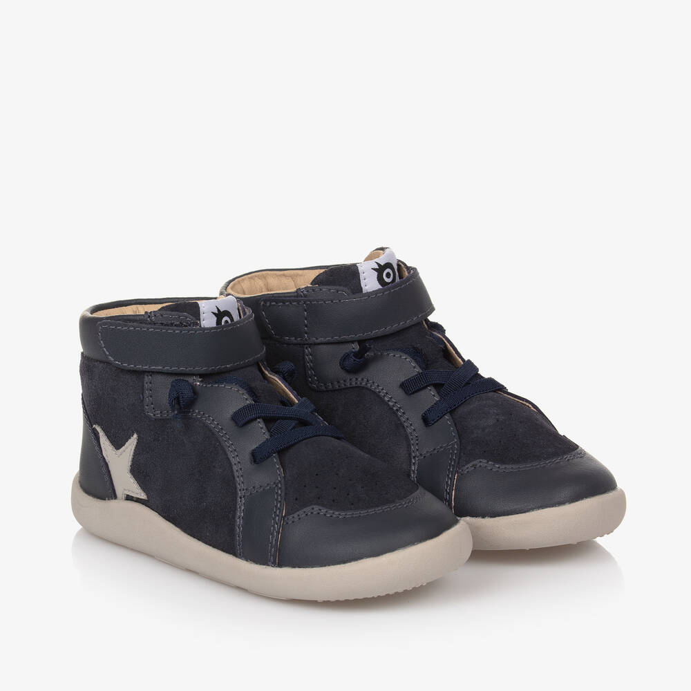 Old Soles - Blue Suede Leather High-Top Trainers | Childrensalon