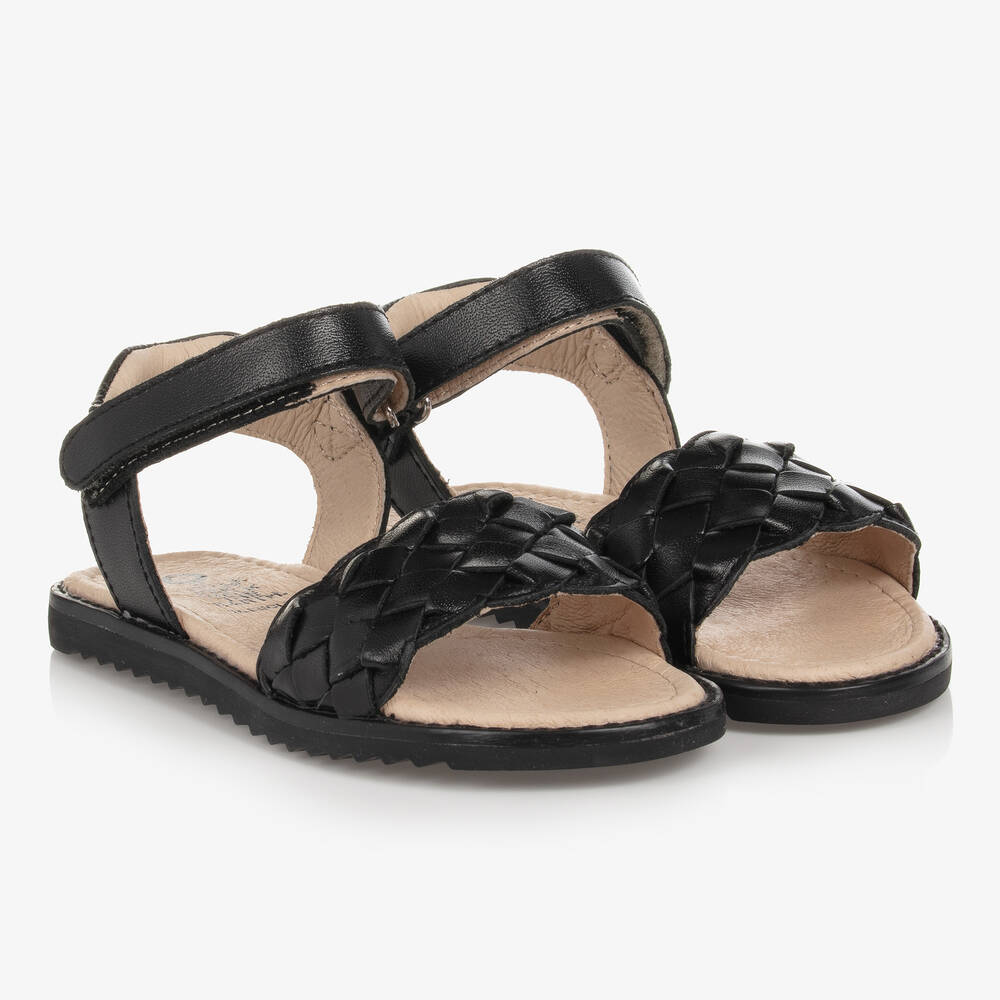 Old Soles - Girls Black Leather Sandals | Childrensalon