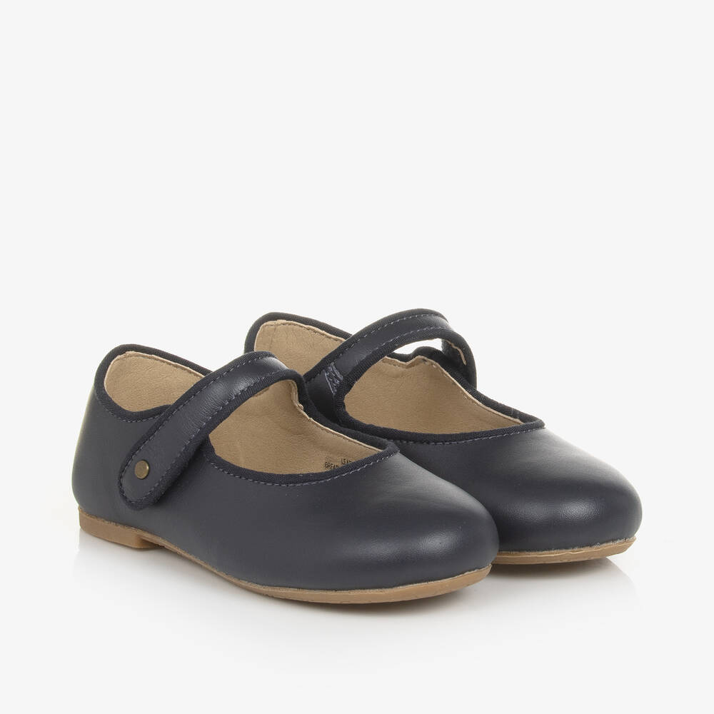 Old Soles - Girls Navy Blue Leather Pumps | Childrensalon