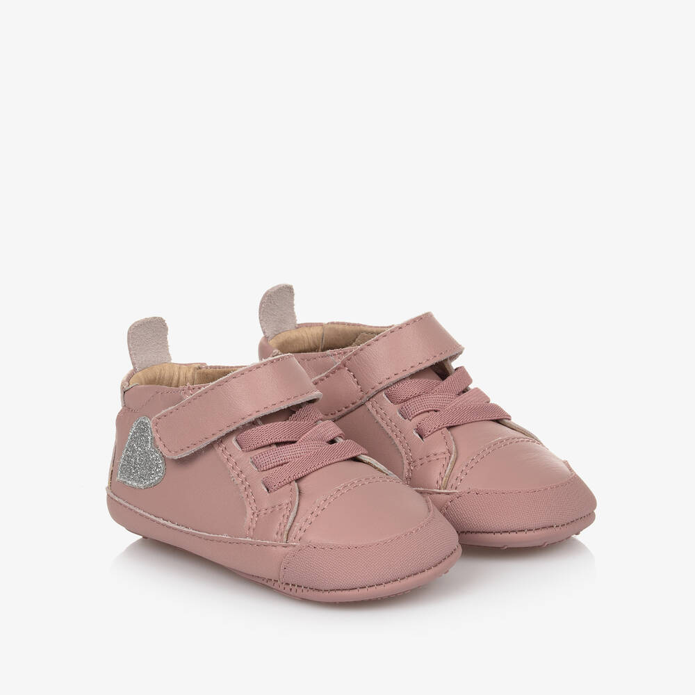 Old Soles - Girls Pink Leather First Walker Shoes | Childrensalon