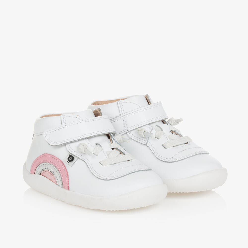 Old Soles - Girls White Leather Trainer Shoes | Childrensalon