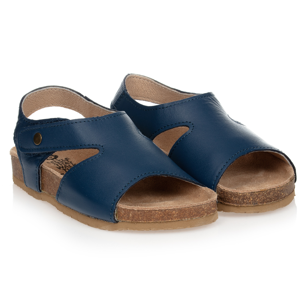 Old Soles Babies' Navy Blue Leather Sandals