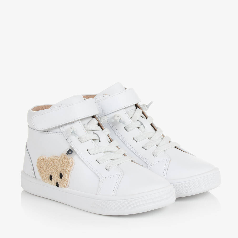 Old Soles - White Leather High-Top Trainers | Childrensalon